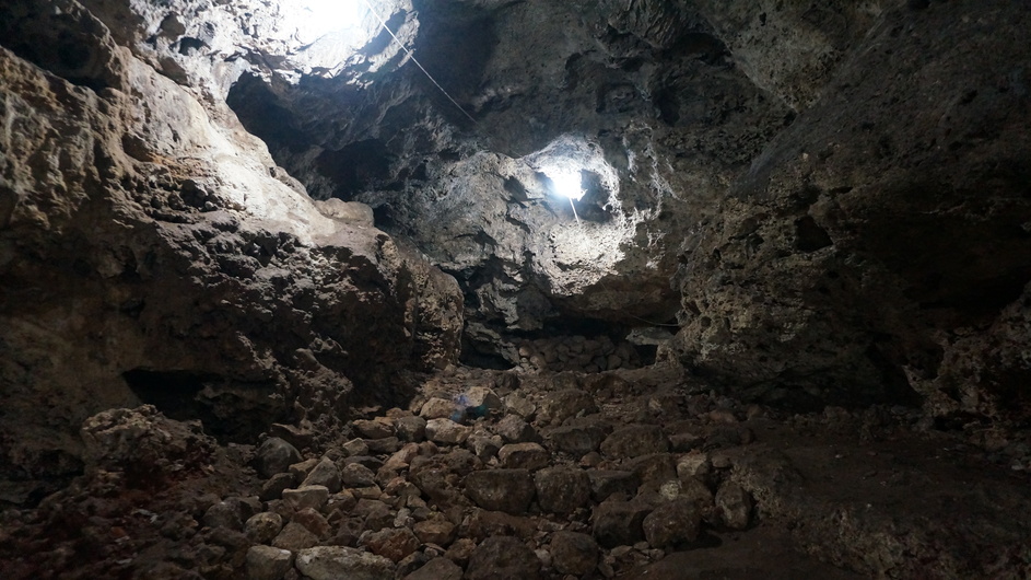 Tunnels in the cave system associated with the cenote